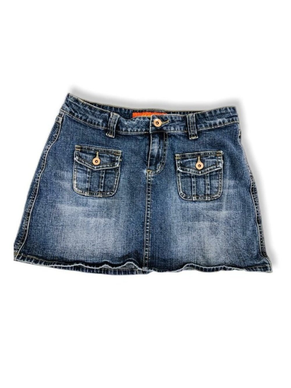 !It Jeans Mini Skirt Juniors Womens 5/6 Dark Blue Denim 4 Pocket Micro IT A-Line